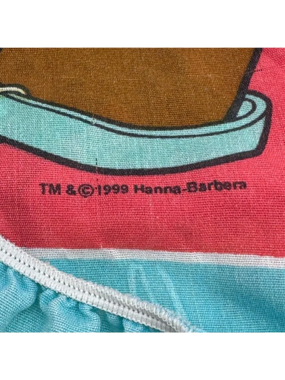 Vintage Scooby-Doo Fitted Sheet Cartoon Bedding Dan River Colorful Hanna-Barbera